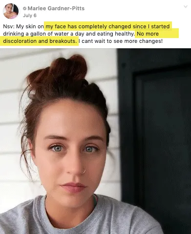 Customer testimonial from a LadyBoss challenge participant.