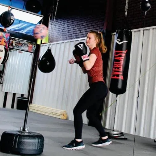 Woman in a boxing gym