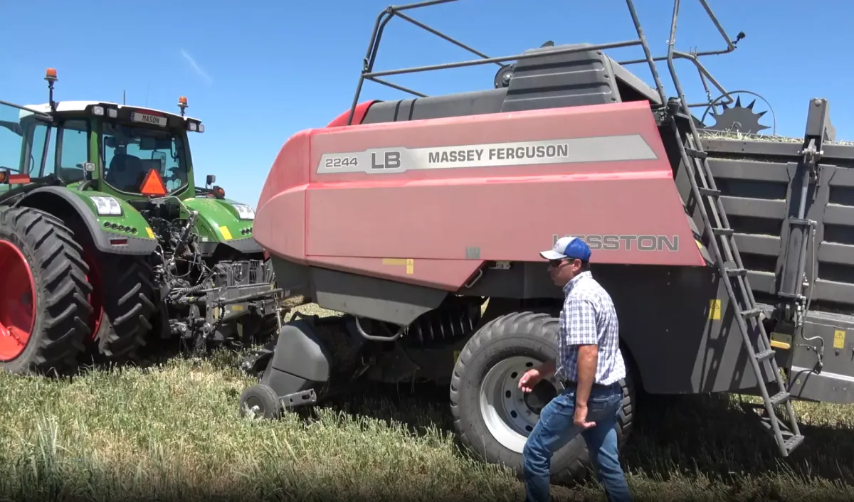 red tractor near gelato shop