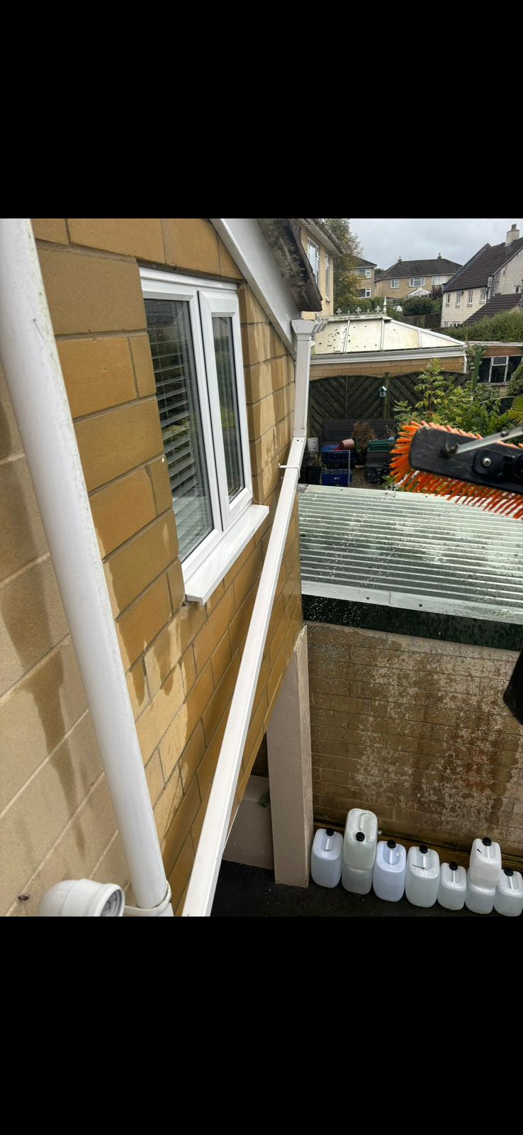 Exterior window cleaning at a Bath property
