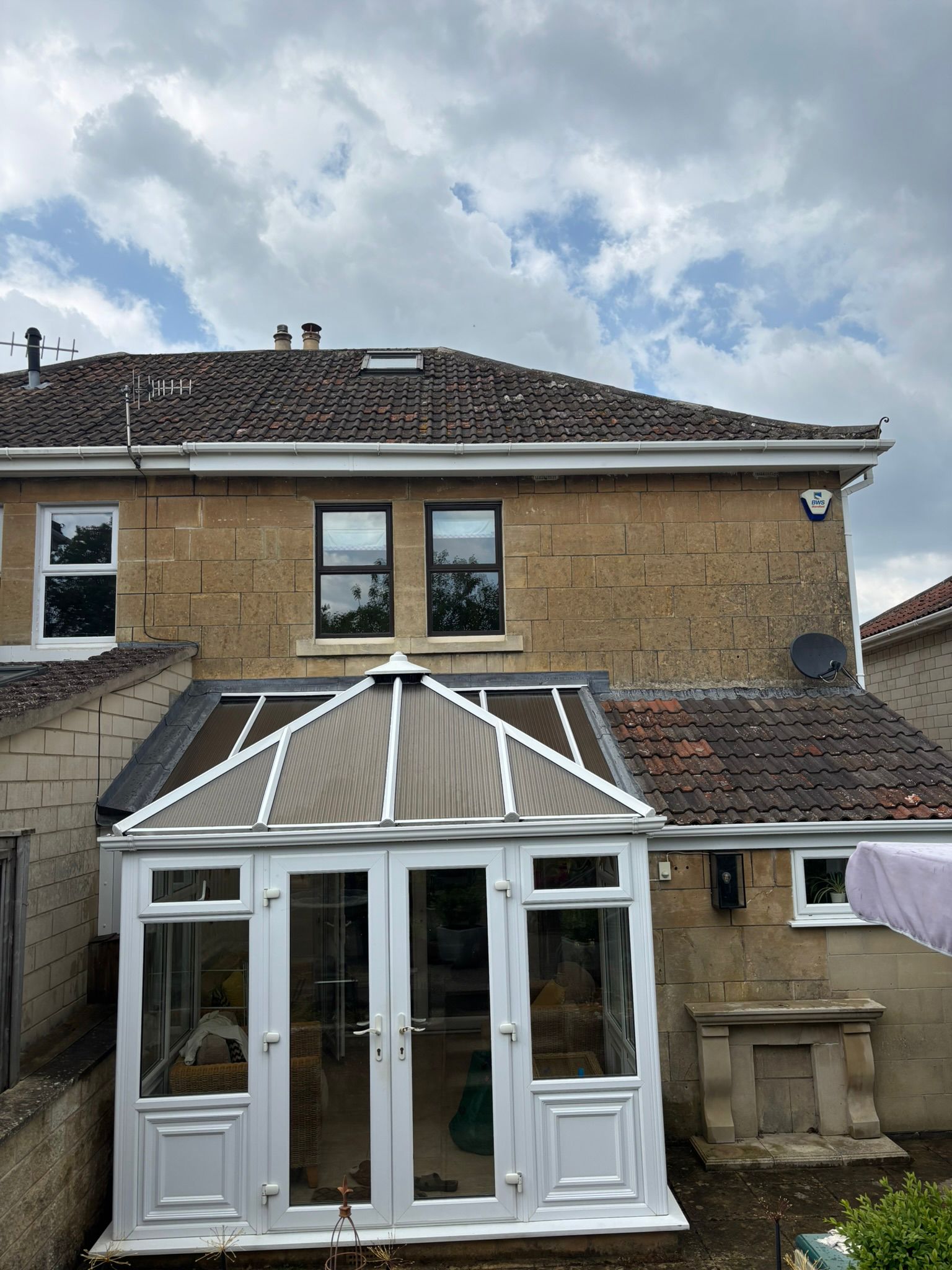 Exterior cleaning work at a property in Bath