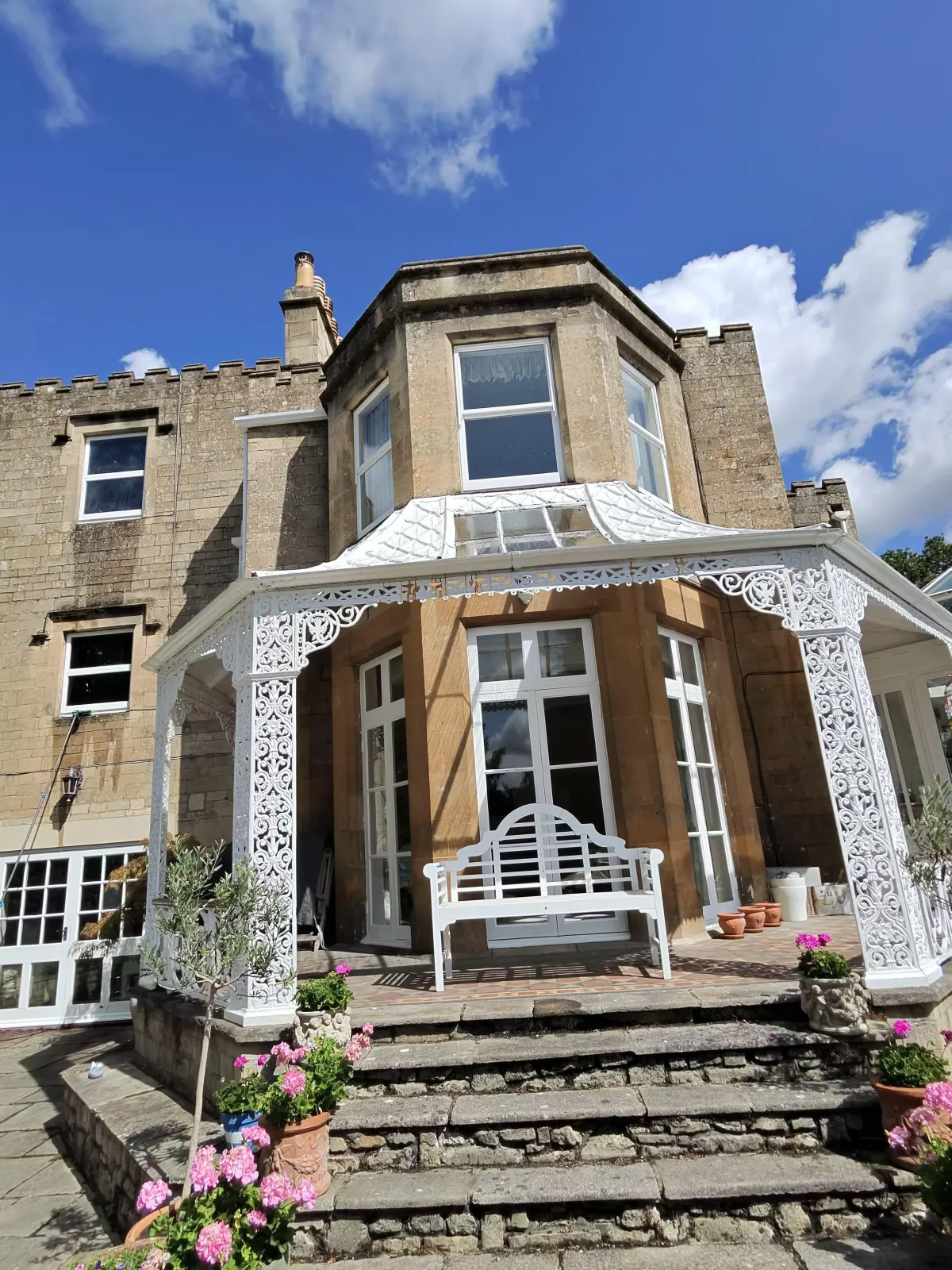 Cleaned period property with ornate verandah in Bath