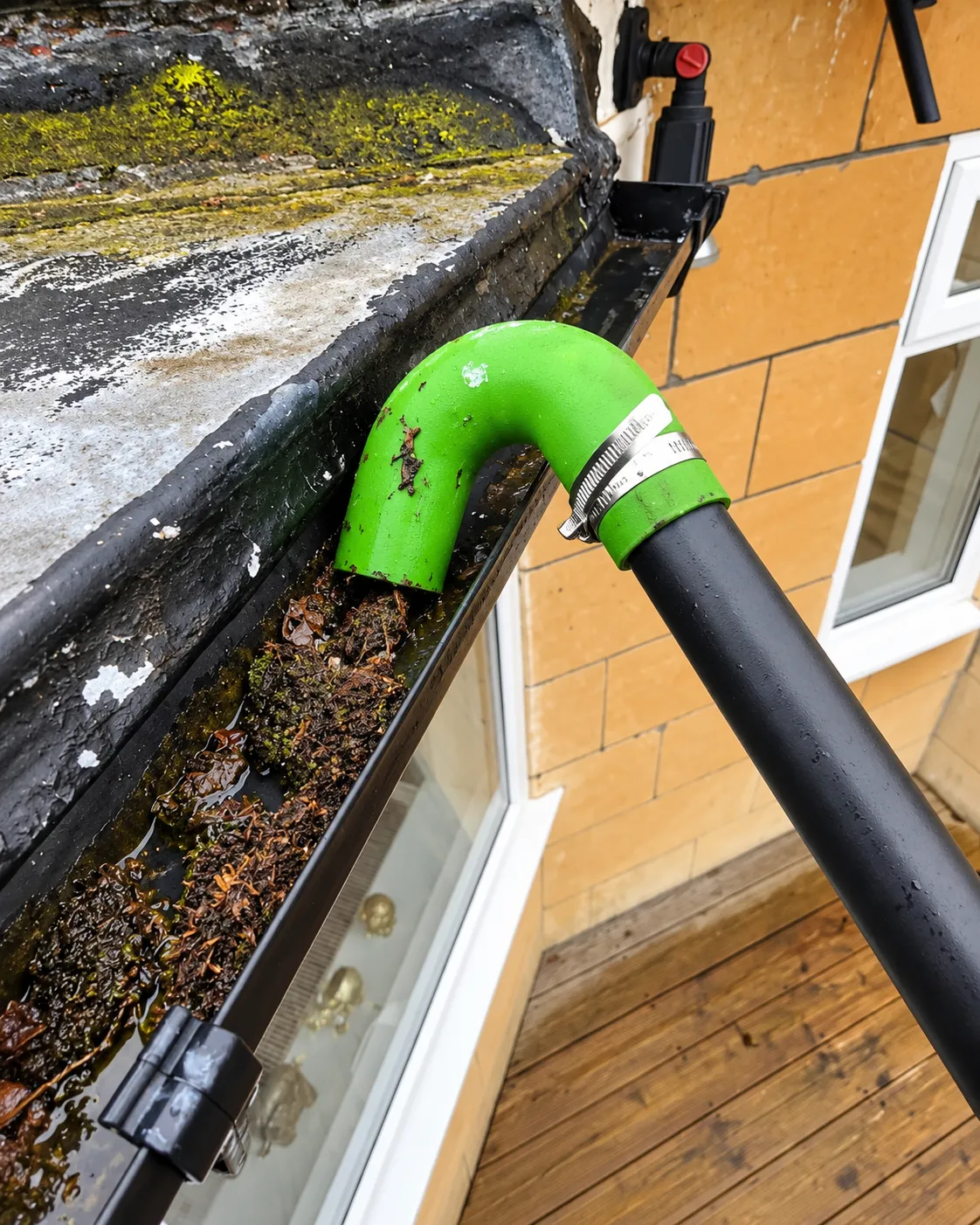 Gutter cleaning at a property in Bath
