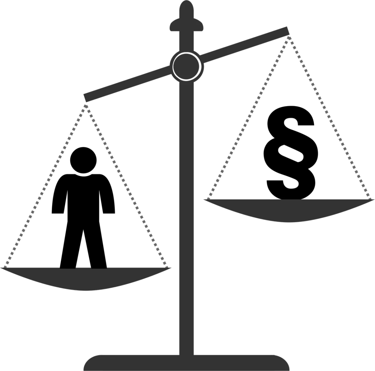 shows scale with plaintiff and dollar signs