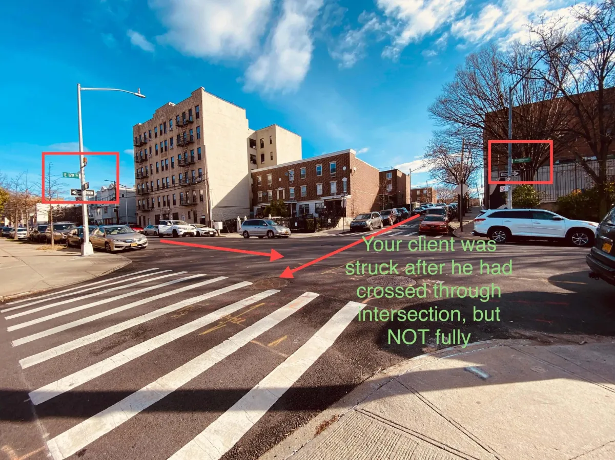 image of intersection for evidence