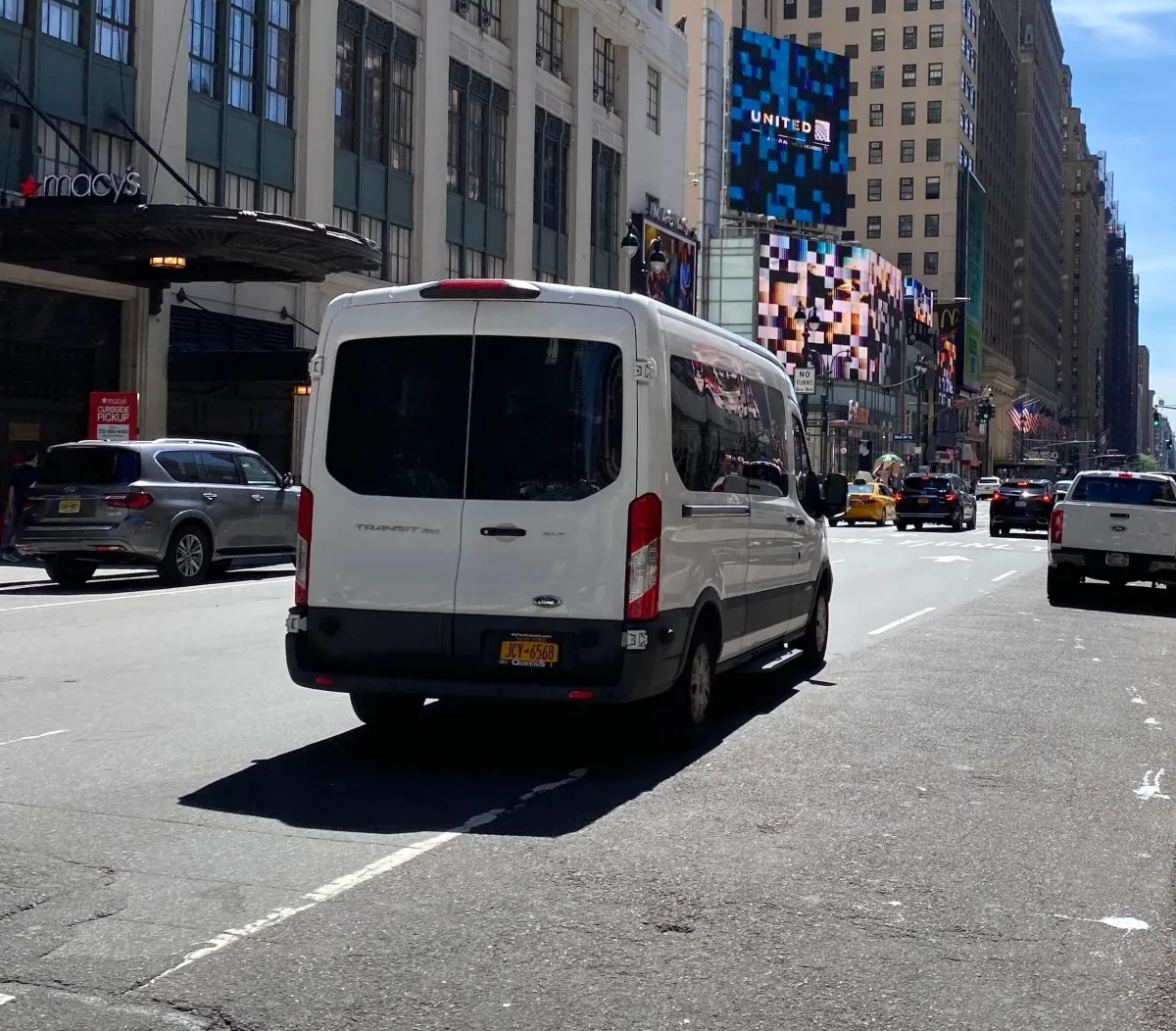 An Access-A-Ride vehicle in NYC, representing accidents involving disabled and elderly passengers. Our Bronx personal injury lawyers help victims seek compensation for Access-A-Ride crashes and negligence