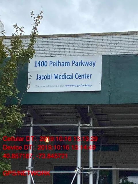 Jacobi Hospital sign in the Bronx, representing medical facility accidents, including slip and falls, medical malpractice, and patient injuries. Our Bronx personal injury lawyers help victims seek compensation for hospital-related accidents