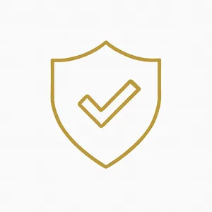 Icon representing 100% satisfaction guarantee on all legal paper delivery services