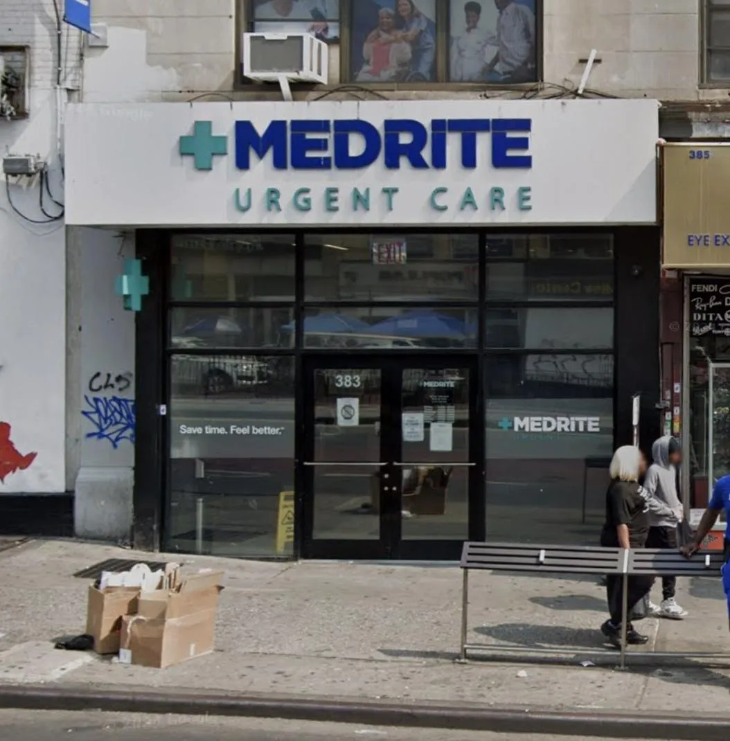 Exterior of MEDRITE South Bronx Urgent Care — where Bronx clients often go after accidents