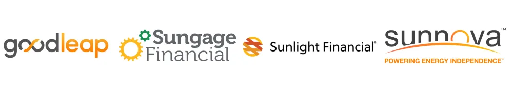 solar financing options from Goodleap, Sungage Financial, Sunlight Financial and Sunnova,