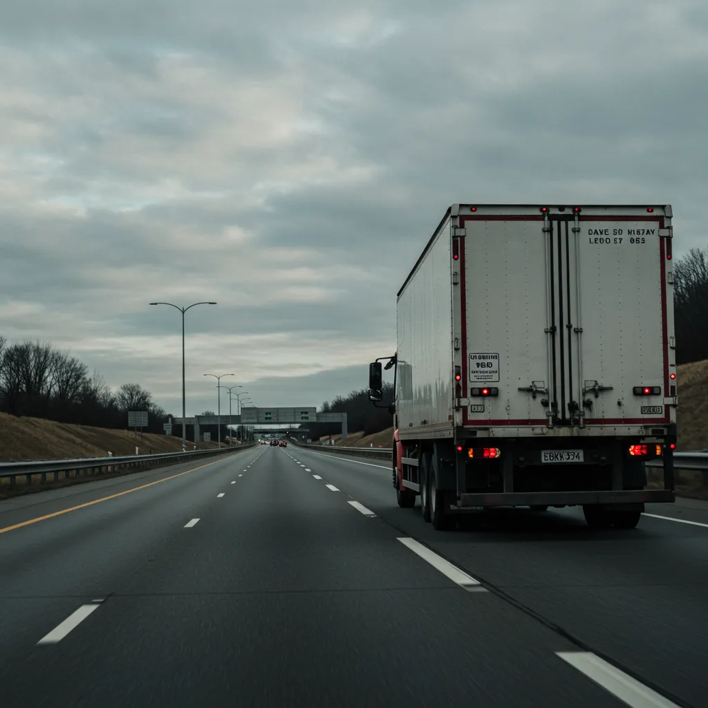 a man riding a bike next to a truck