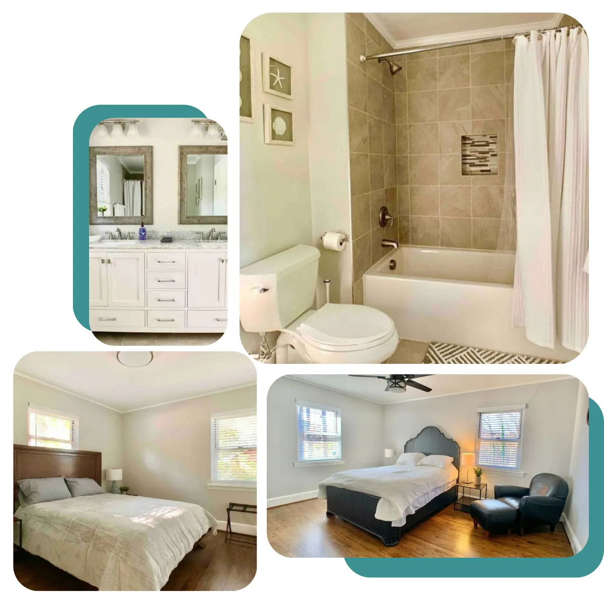 Get comfy with cozy bedding, storage, and a modern bathroom with all you need at Cozy Orchard Stay.