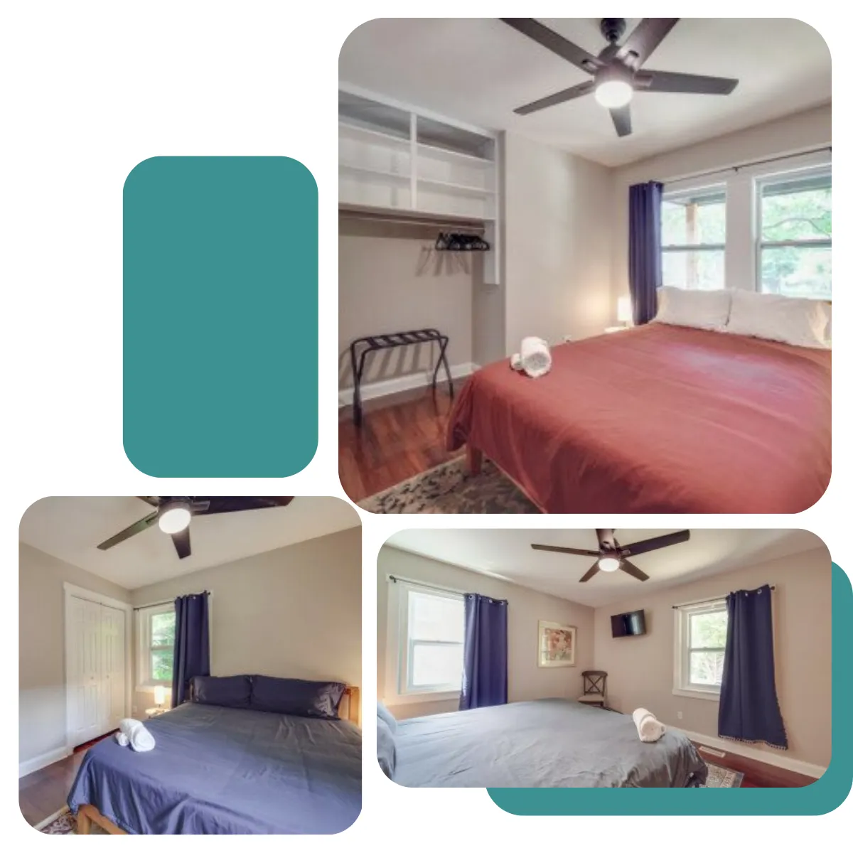 Experience the comfort of Gastonia Stay: cozy beds, soft linens, ample space await in our three bedrooms.