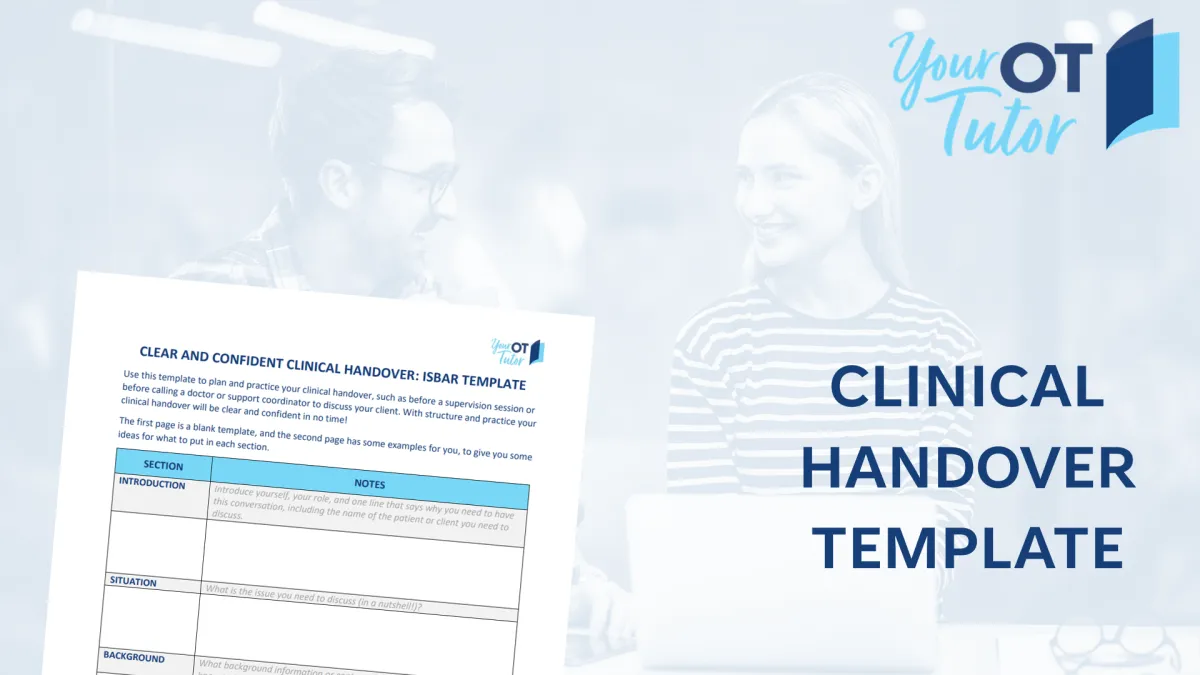 Clinical handover ISBAR template PDF free download