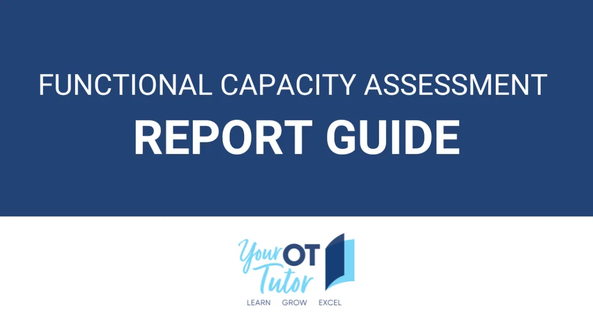 Functional capacity assessment report guide for occupational therapist PDF download