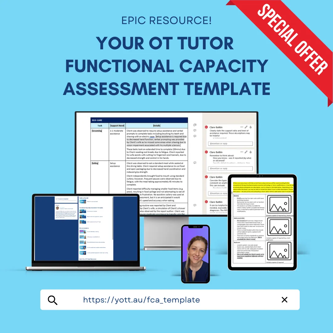 Functional Capacity Assessment - FCA - Report Template 