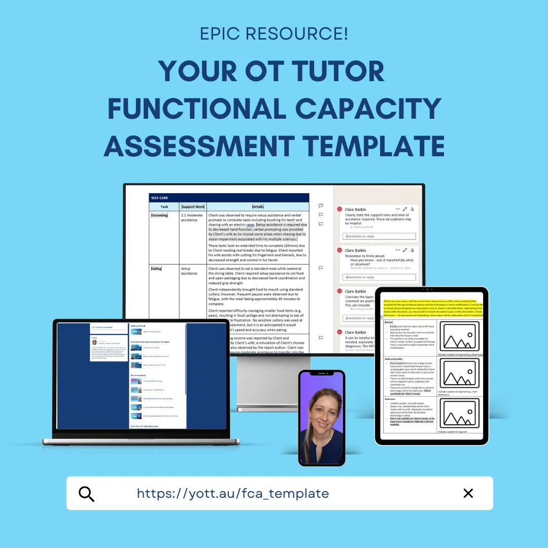 Functional Capacity Assessment - FCA - Report Template 