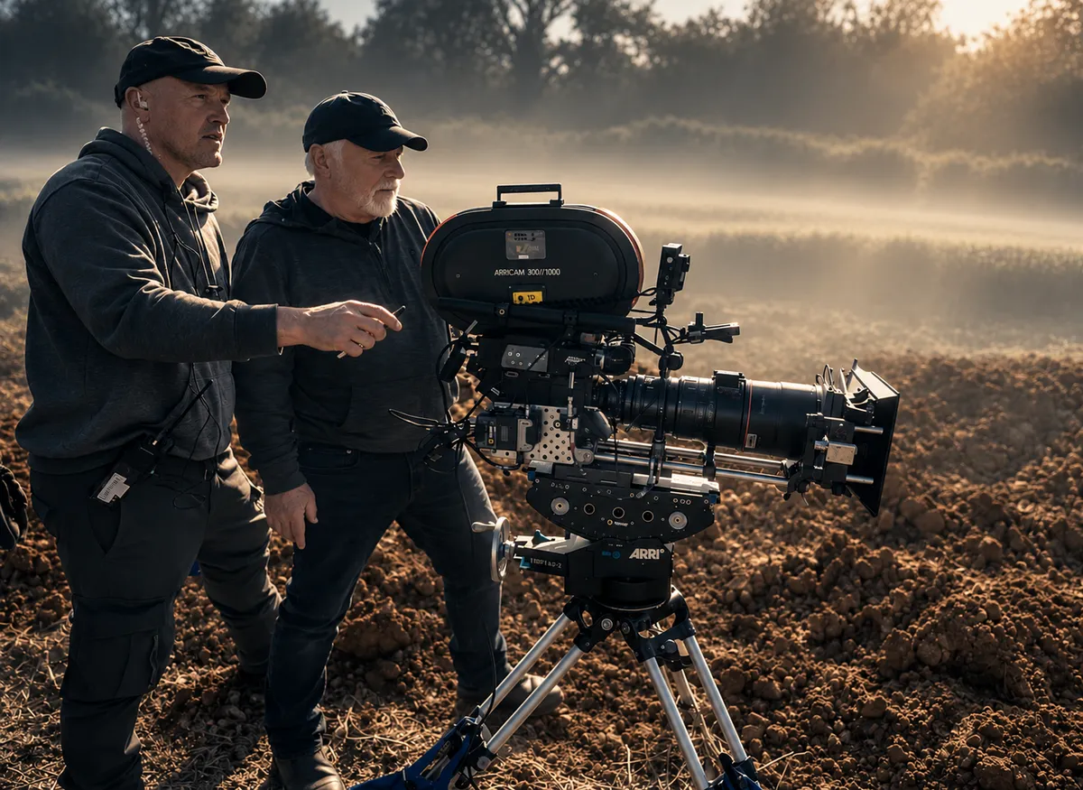 Adrian Bol director in black and white cinematic lighting with anamorphic frame framing