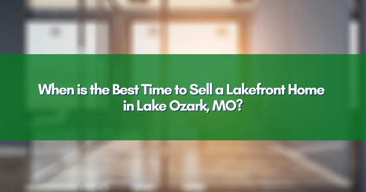 Aerial view of luxury lakefront properties in Lake Ozark Missouri during spring