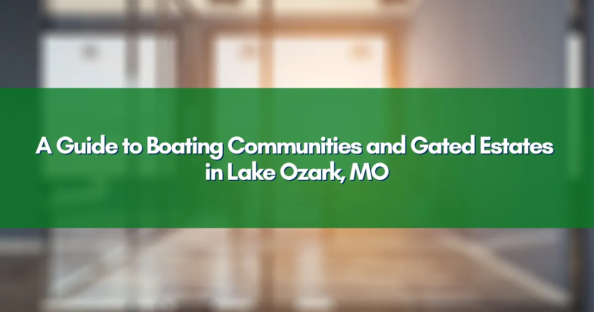 A row of luxury boat docks at a private community in Lake Ozark