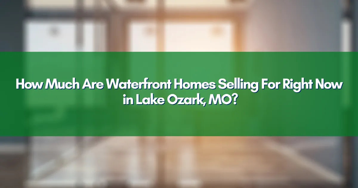 Beautiful luxury waterfront home at sunset in Lake Ozark MO representing high home values.