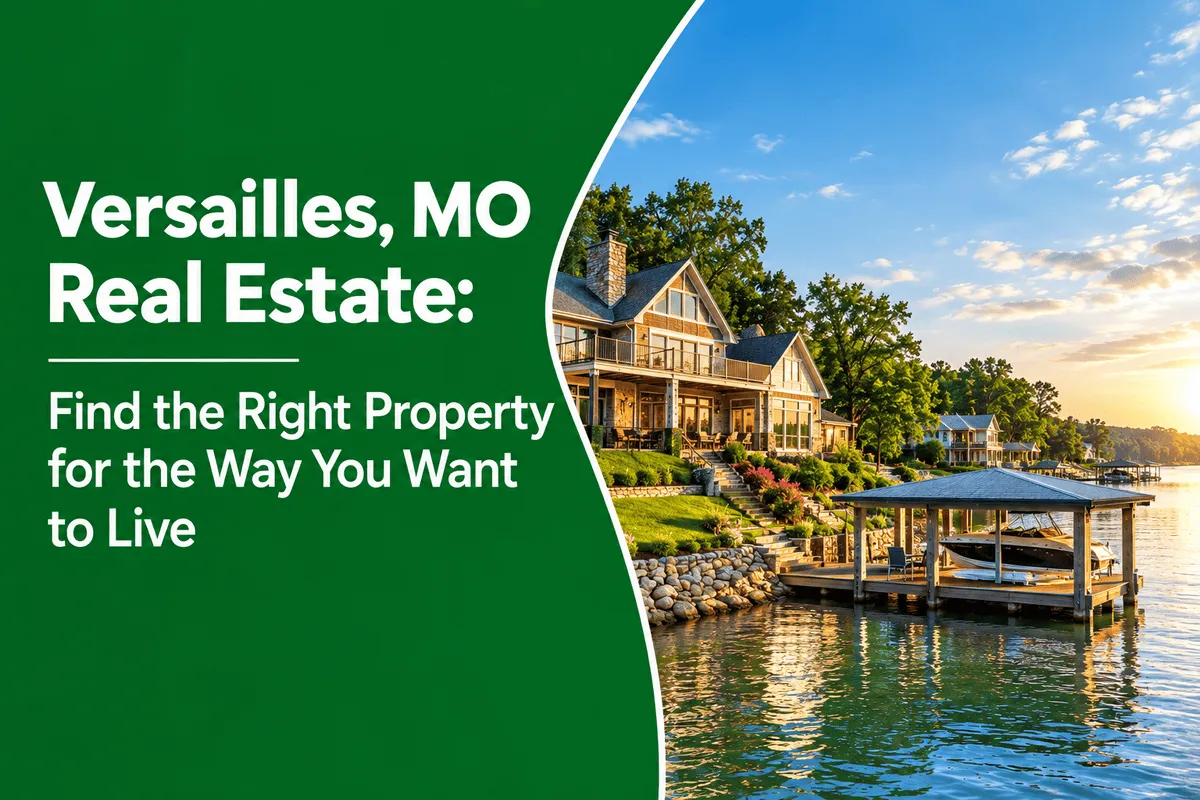 Family touring a property for sale in Versailles Missouri
