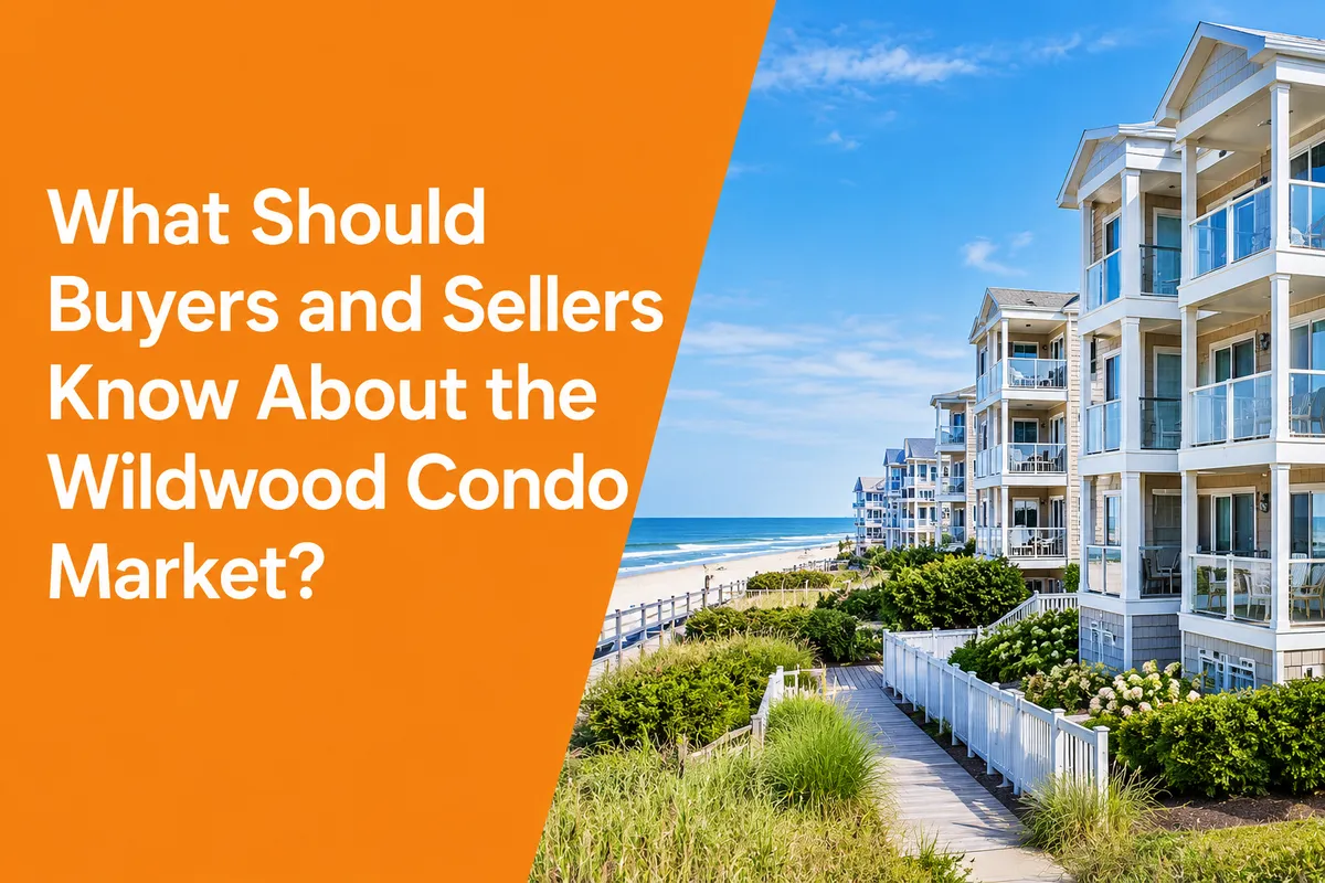 Wildwood NJ condo buildings near the beach and Boardwalk