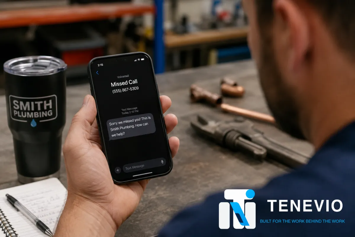 Tenevio-missed call text back, small business missed calls, lead capture, customer communication automation,