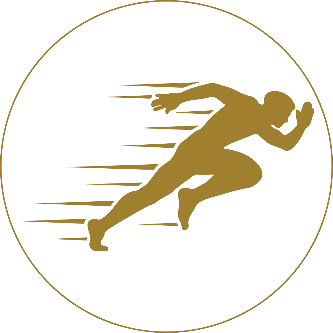 a running athlete symbolizing strength, speed, and physical performance