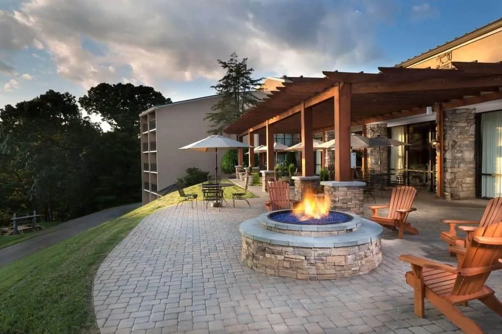 Asheville Concrete builds and installs patio.