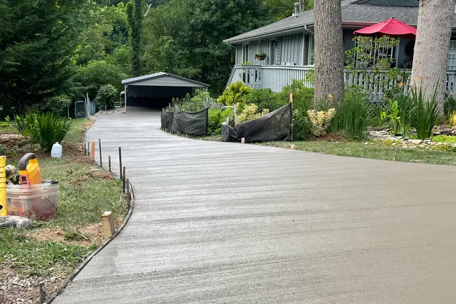 Ashville Concrete builds and installs Driveway