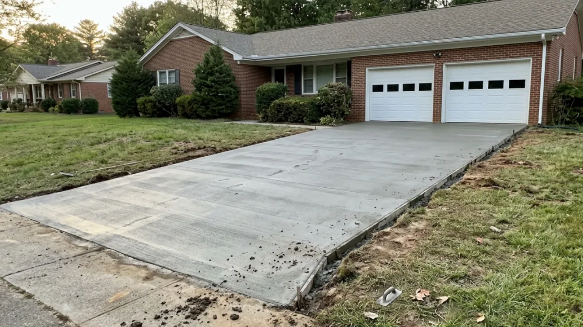 Ashville Concrete builds and installs Driveway