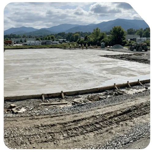 Concrete contractor in Asheville, NC Commercial concrete slab services 