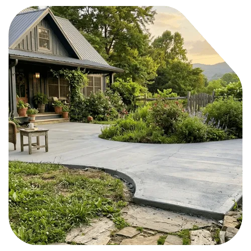 Concrete Patio Installation in Asheville, NC