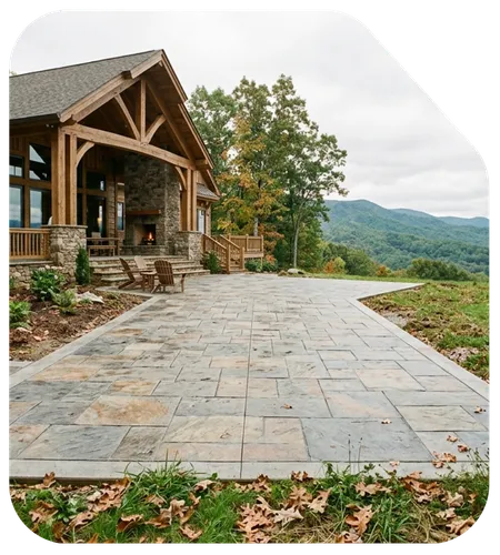 Stamped Concrete Patio Installation in Asheville, NC