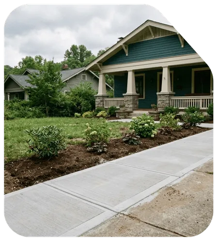 Concrete Sidewalk Repair in Asheville