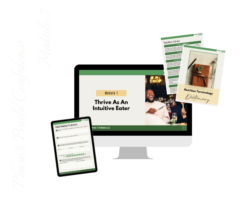 Binge Free Formula Phase 3: Build Confidence, Module 7: Thrive Intuitively mock up
