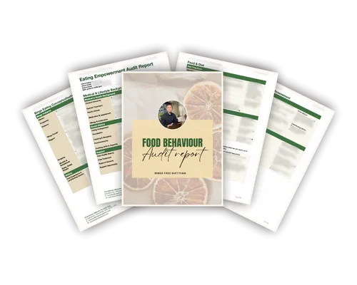 Empower Binge Eating Recovery Roadmap Session: Food & Behavioural audit & report mock up