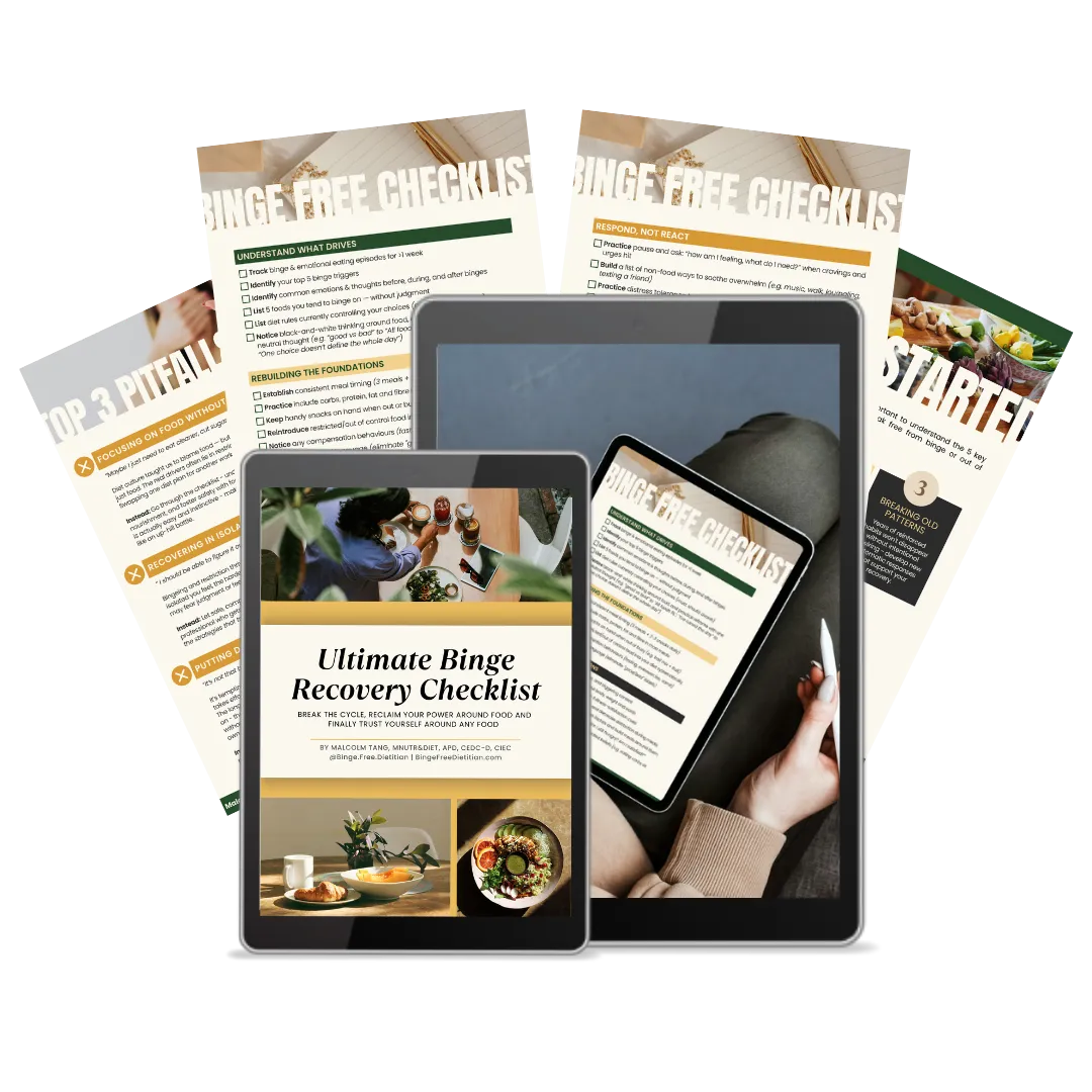 Ultimate binge recovery checklist mock up