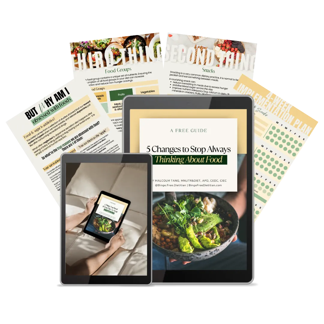 5 changes to stop food noise guide mock up