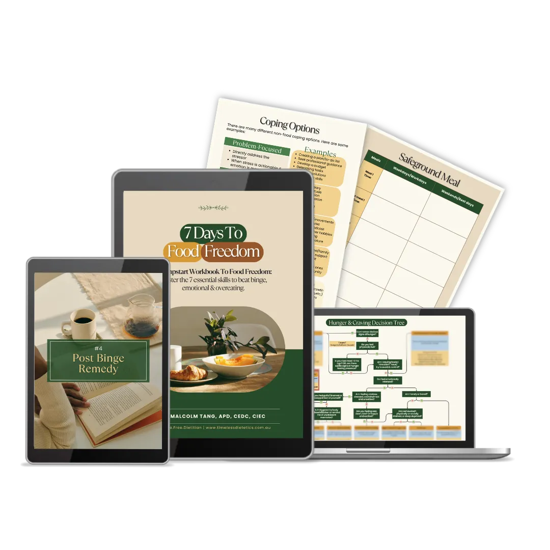 7 days binge eating plan resource - 7 days to food freedom mock up