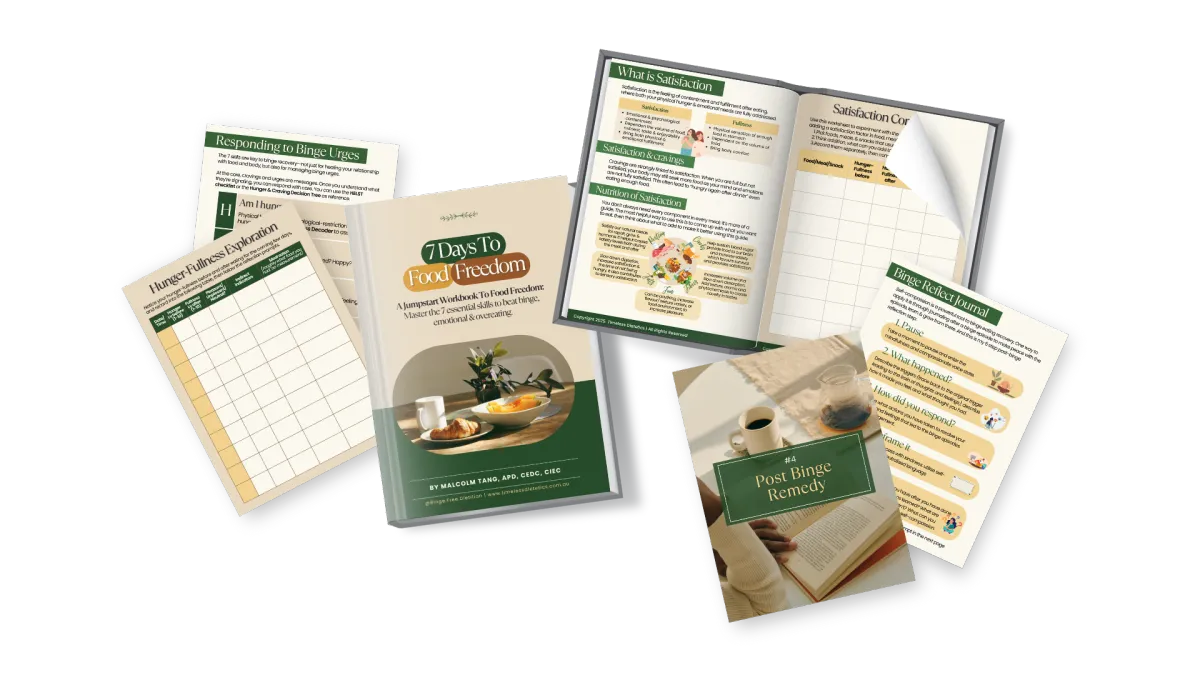 7 days binge eating plan resource - 7 days to food freedom mock up