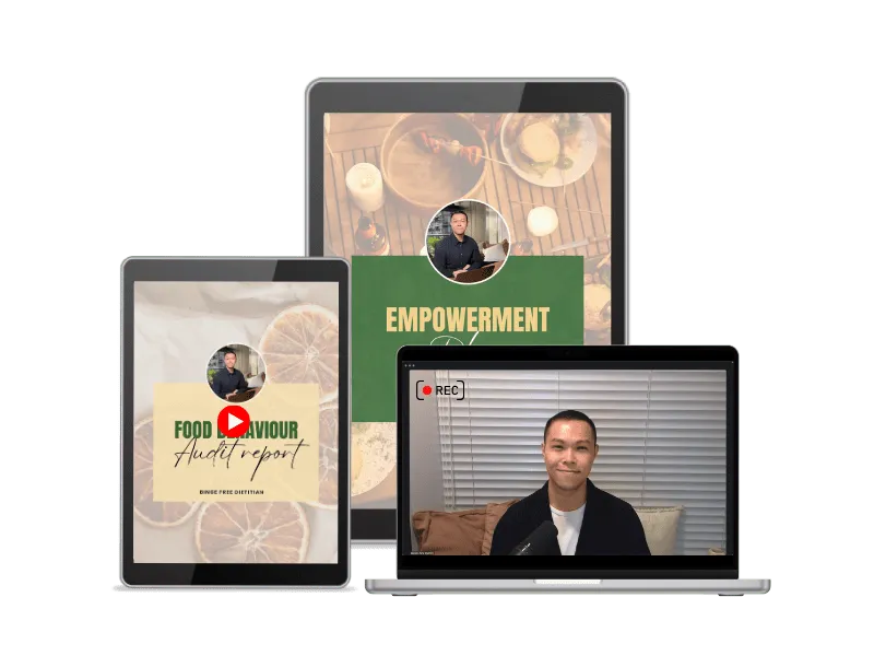 1:1 support options at binge fre dietittian to suit your recovery style