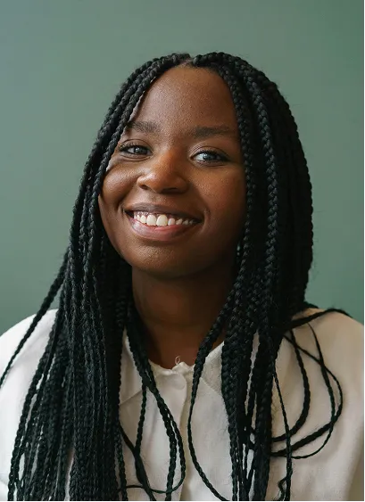 Lifestyle image of Maya Patel sharing tea with a friend