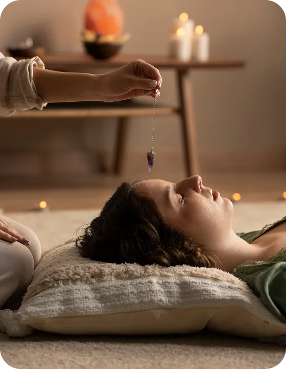 Sauna interior with warm wood grain and muted peach highlights
