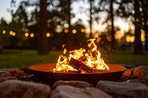 firepit burning