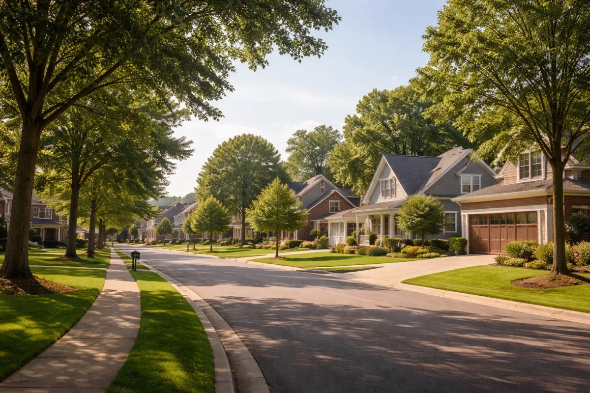 Residential neighborhood in Piperton, Tennessee