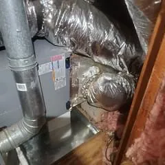 HVAC duct sealing and airflow correction in attic system near Memphis TN improving efficiency and comfort.