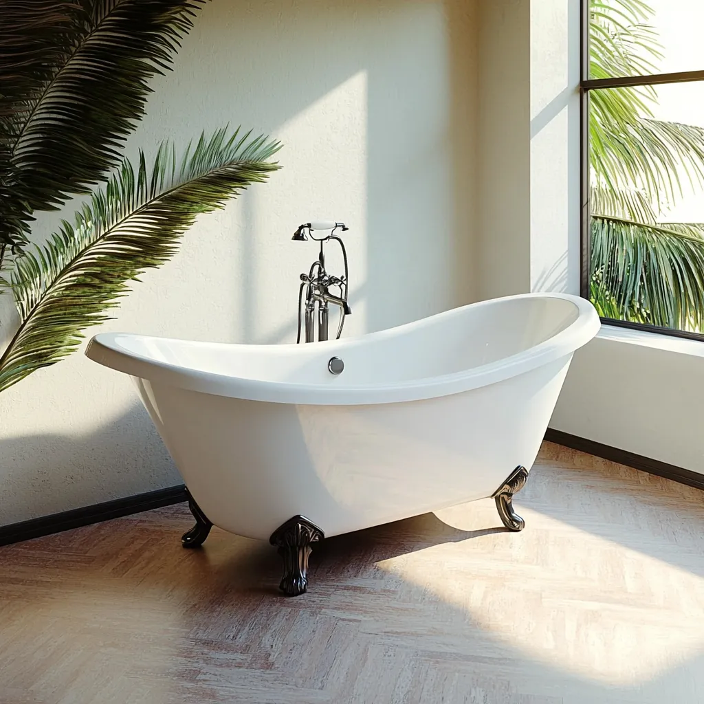 "Elegant free-standing bathtubs in modern and classic designs for ultimate relaxation."