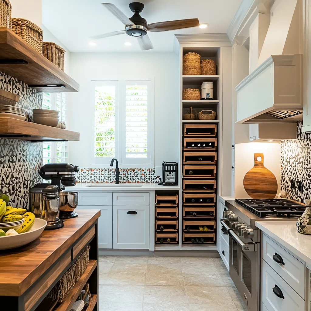 Custom storage solutions and functional upgrades for an organized, efficient kitchen.